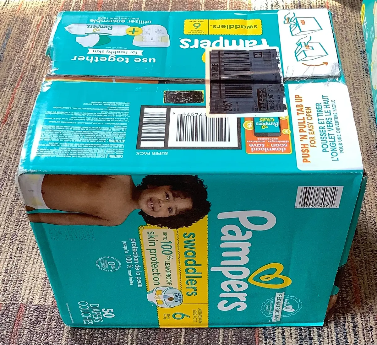 Pampers Swaddlers Active Baby Diapers Super Pack - Size 6
- 50Ct 1