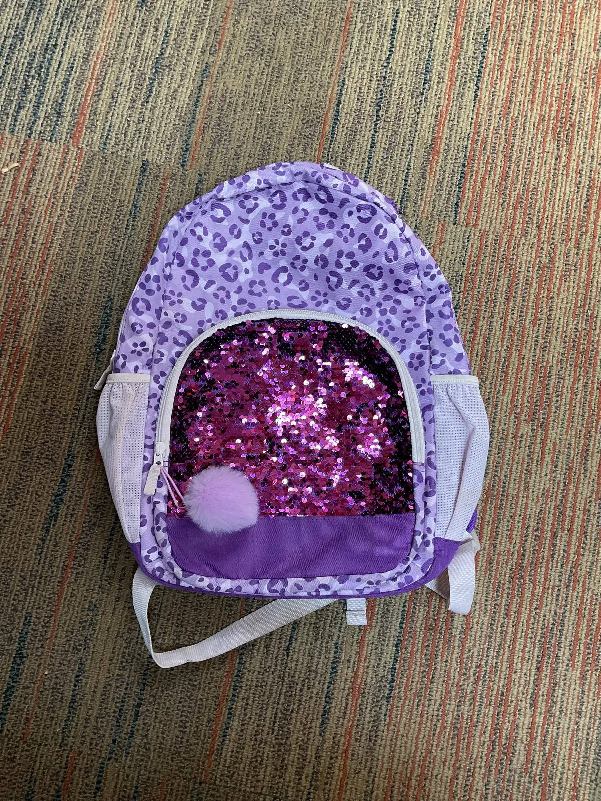Kids' 16.5" Backpack Leopard Sequin 1