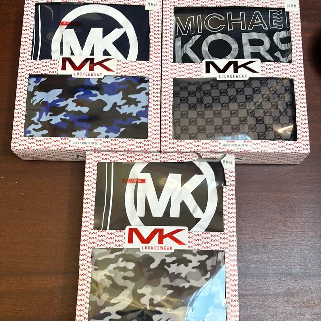 Mens Mk Loungewear Box Set - Longsleeve Shirt And Pants  - Medium 1