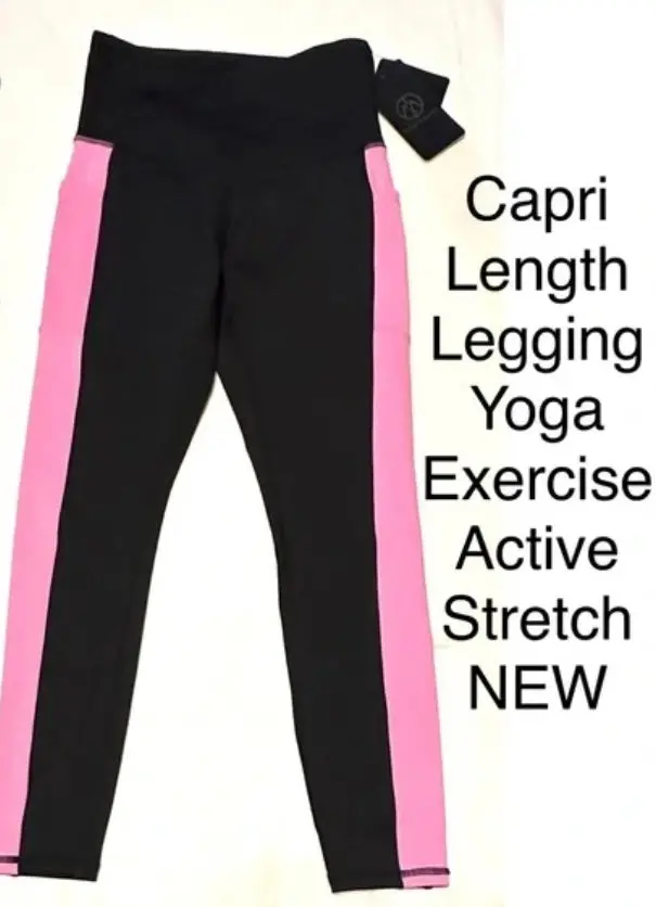 Ladies' Leggings - Black/Pink - Size Xs 1
