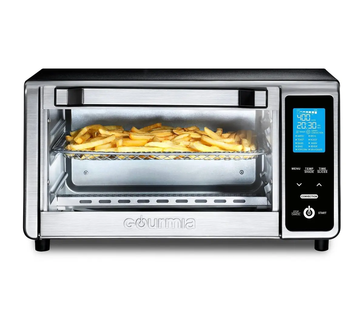 Gourmia Digital 4-Slice Toaster Oven Air Fryer With 11
Cooking Functions Stainless Steel Gray 1