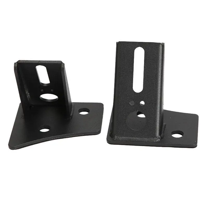 2Pcs Black A-Pillar Light Lower Windshield Hinge Mounting Brackets Led Pod Light For 2007-2017 Jeep Wrangler Jk 1