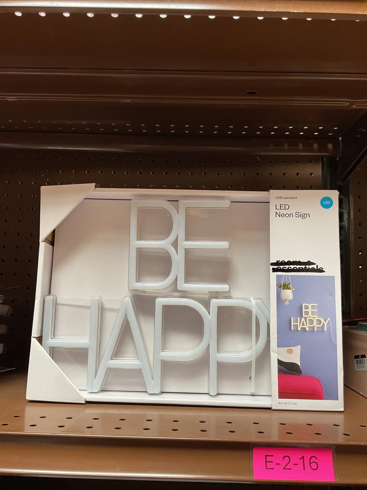 Be Happy Led Neon Wall Sign White 1