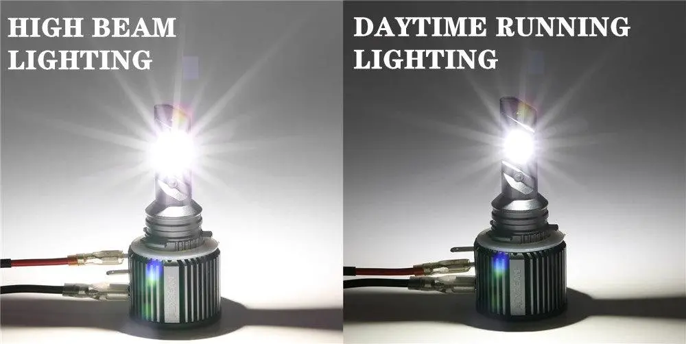 H15 Led Headlight Bulbs 70W 14000Lm High Beam Daytime Running 6500K Cool White | 2 Bulbs 2