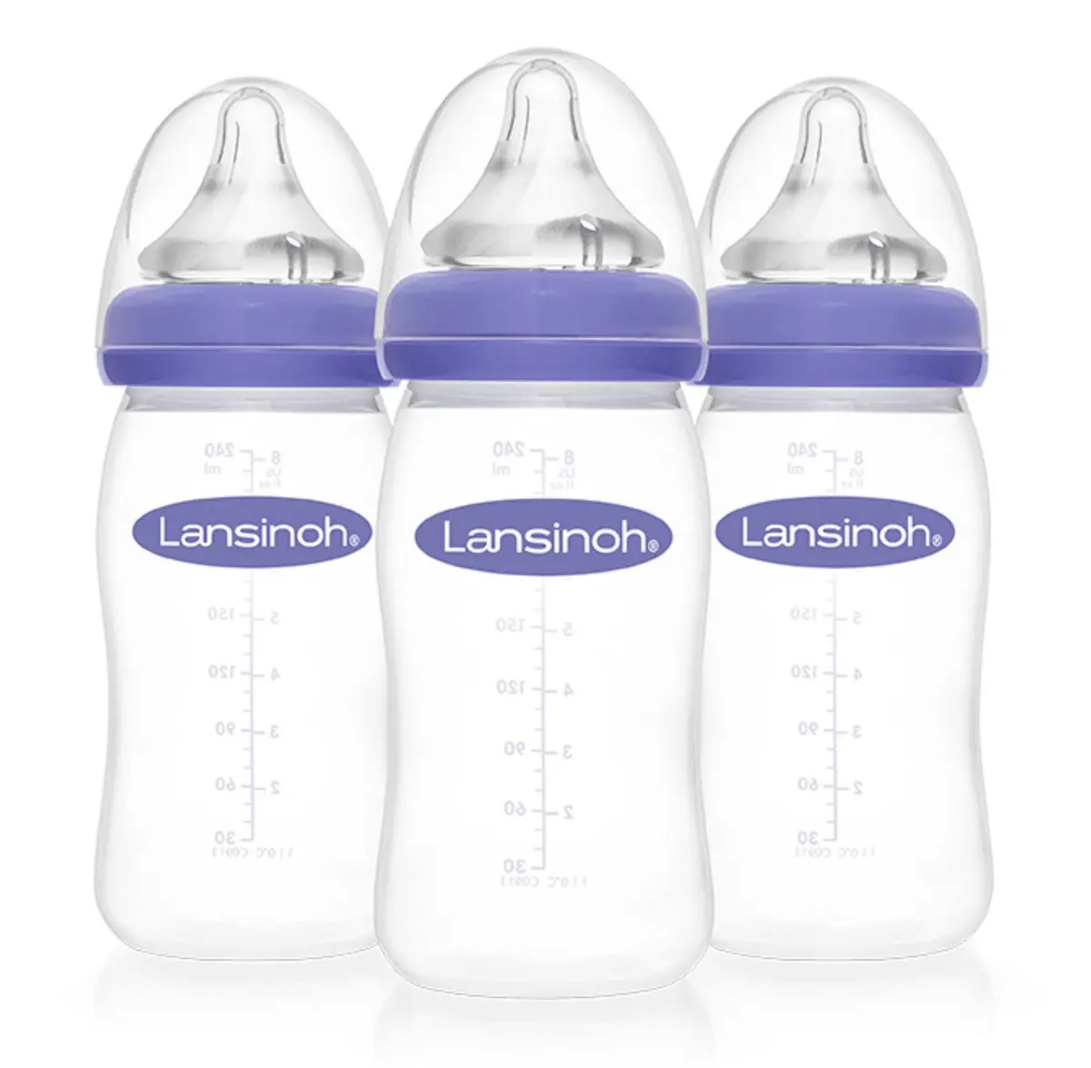 Baby Bottles For Breastfeeding Babies With 3 Medium Flow Nipples 1