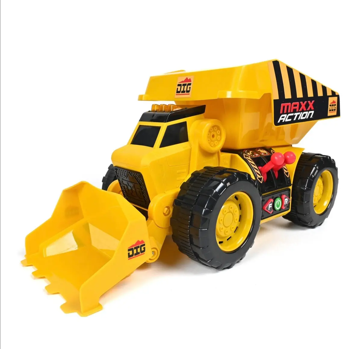 Maxx Action 2-N-1 Dig Rig Dump Truck And Front End Loader
Toy Vehicle 1