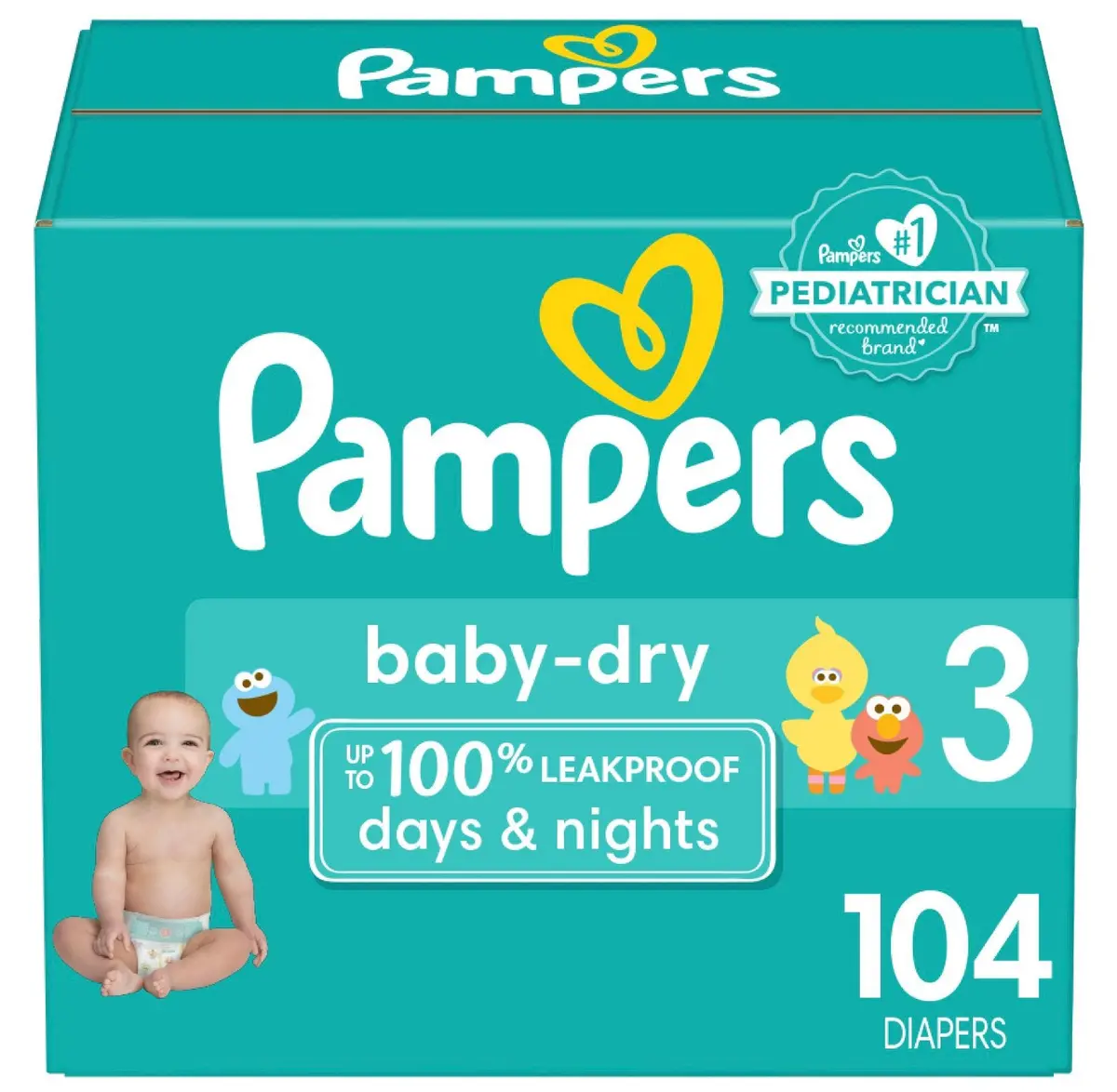Pampers Baby Dry Diapers Super Pack - Size 3 - 104 Count 1