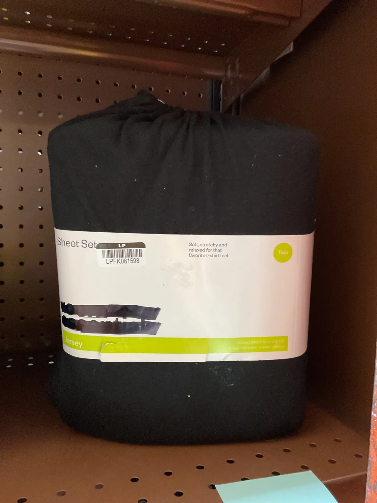 Jersey Cotton Sheet Set Twin Black 1
