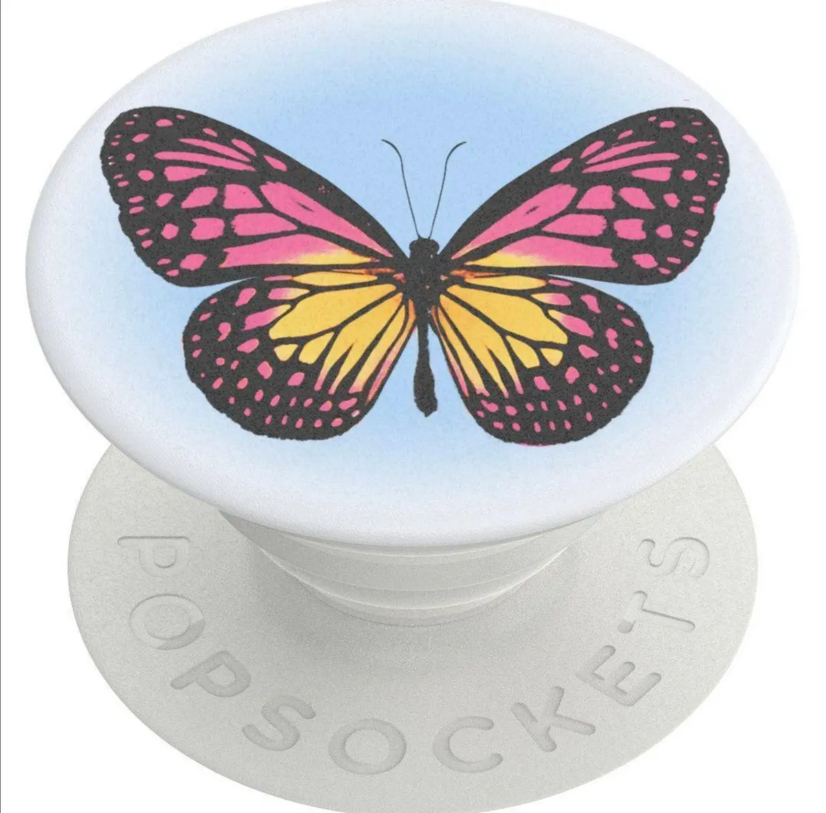 Popsockets Popgrip Cell Phone Grip & Stand - Pink And Yellow Butterfly 1