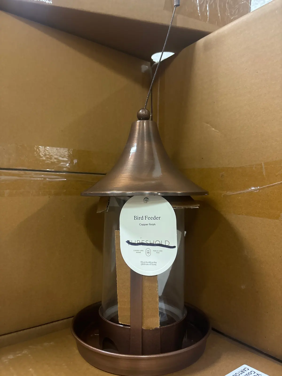 Bird Feeder Copper Finish - New - Clearance 1