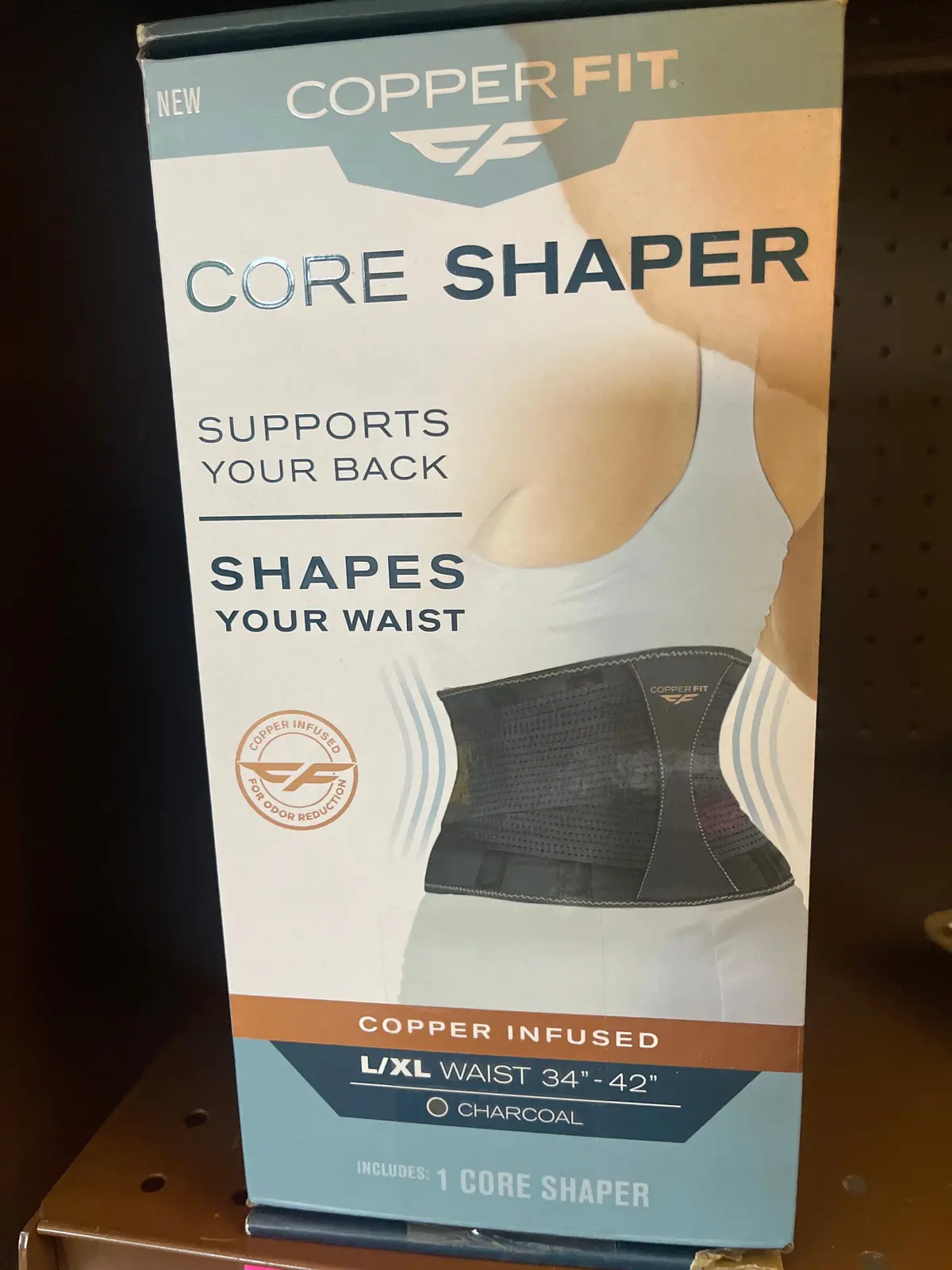 Copper Fit Core Shaper Waist Trimmer - Charcoal L/Xl 1