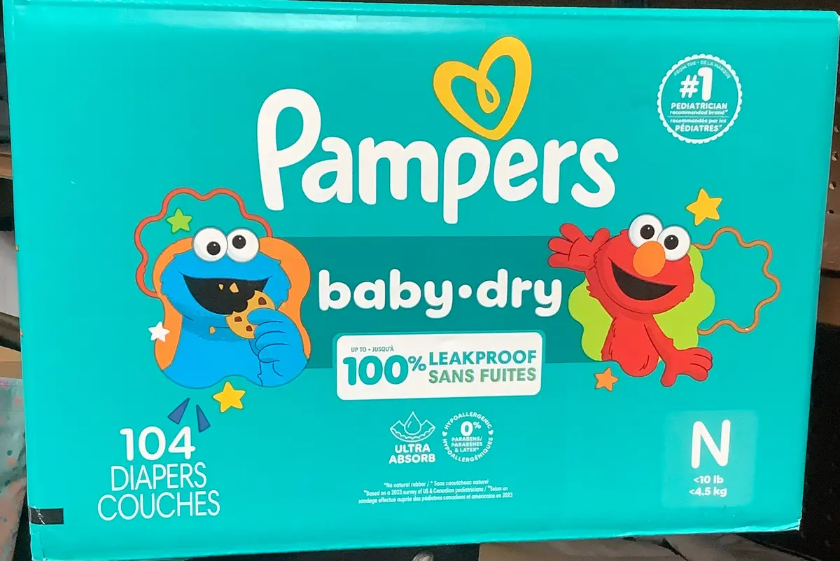 Pampers Baby Dry Diapers Super Pack - Newborn - 104Ct 1