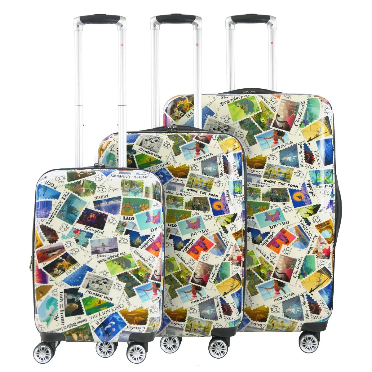 Disney Stamps 3Pc Expandable Spinner Luggage Set 1
