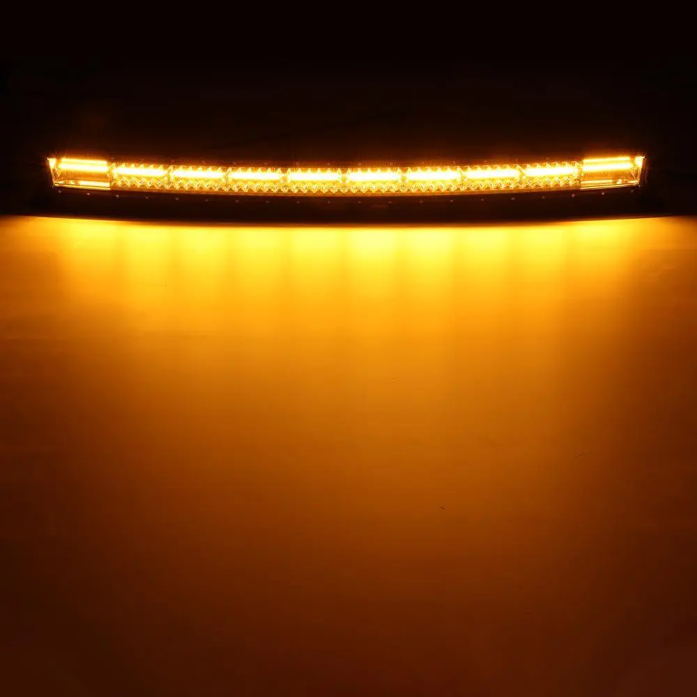 6 Modes Series 42 Inch White&Amber Curved Off Road Led Light Bar 1