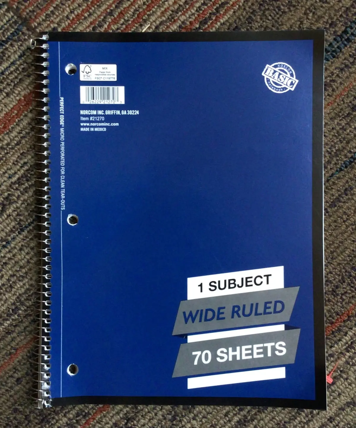 1 Subject Wide Ruled Notebook - 70 Sheets - Blue 1