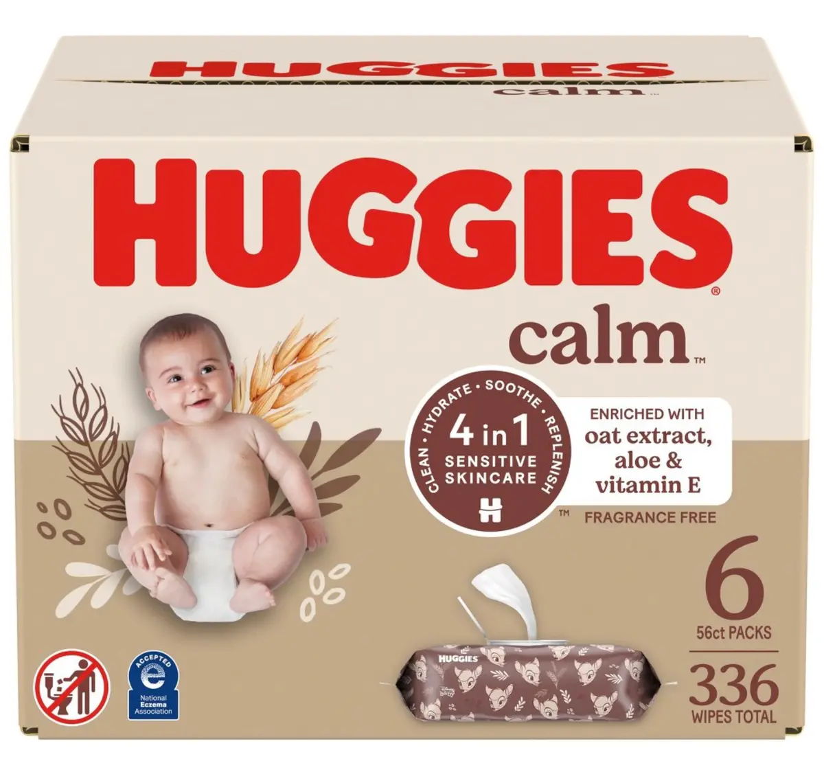 Huggies Calm Baby Wipes - 336Ct 1