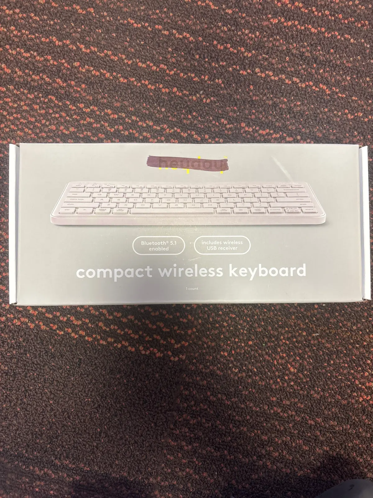 Compact Wireless Keyboard - Tan/White 1
