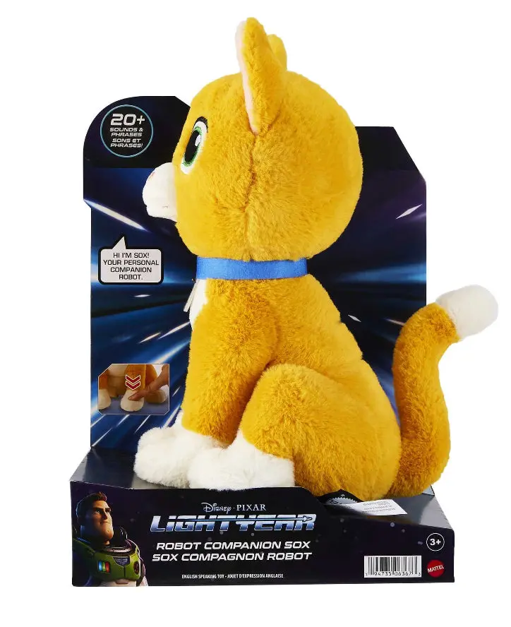 Disney And Pixar Lightyear Sox Plush With Sound, Robot Cat Soft Doll Inspired By Character 1
