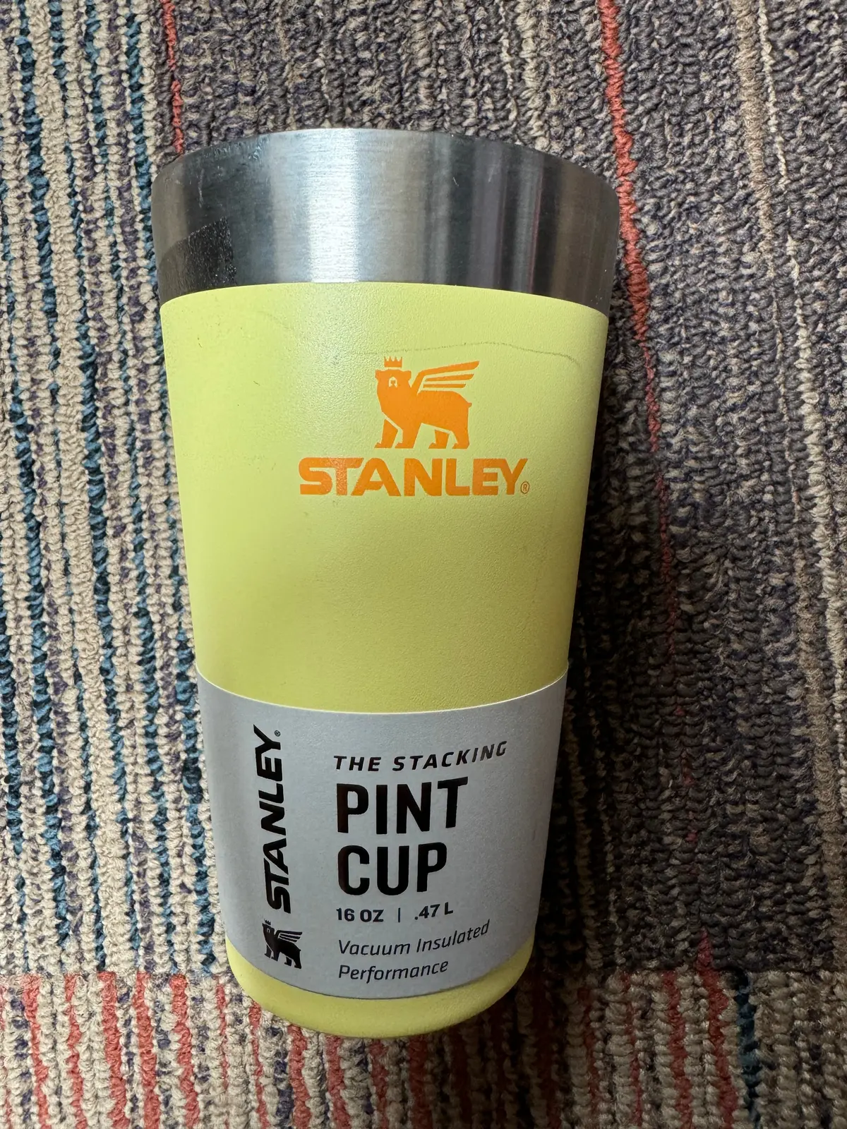 Stanley 16 Oz Stainless Steel Stacking Pint Sunshine - Scratched - Clearance 1