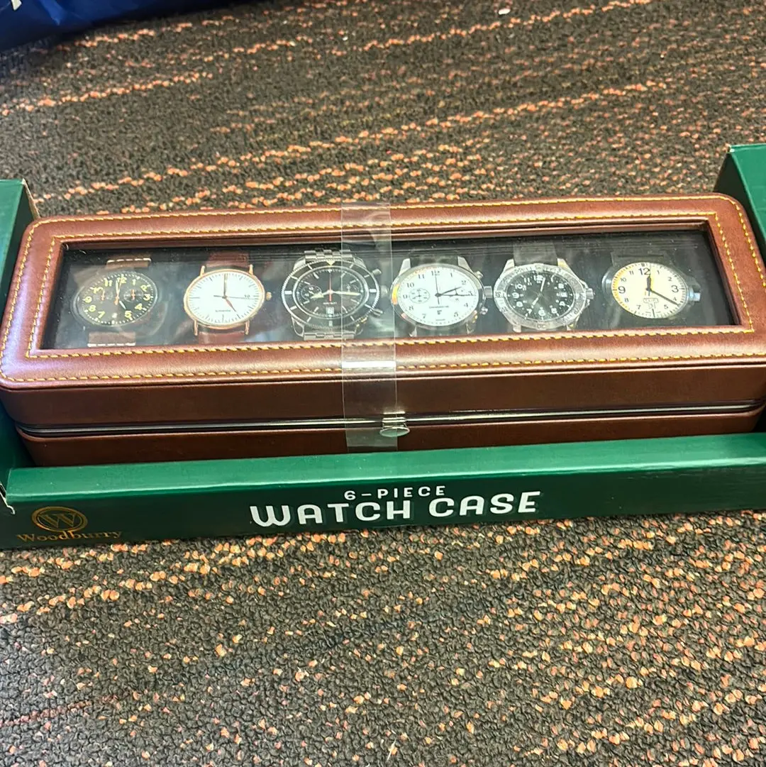 Woodburry 6-Piece Watch Case - Brown 1
