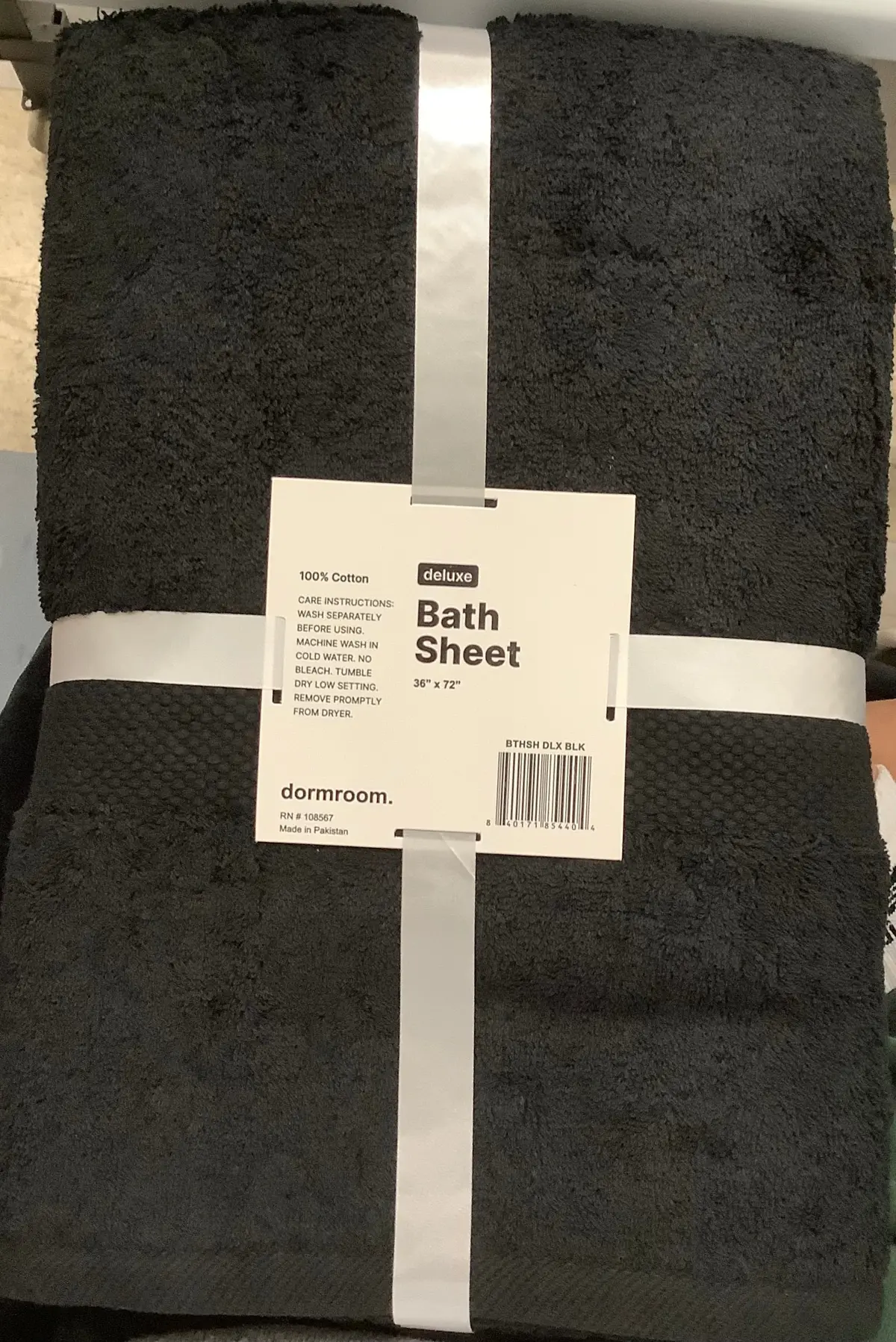 Black Deluxe Bath Sheet 1