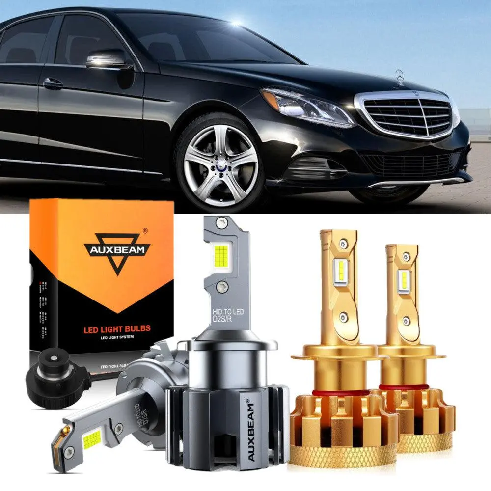 For 2006-2007 Mercedes-Benz E350 With Hid Headlamps Led Light Bulbs High Low Beam Bundle 1