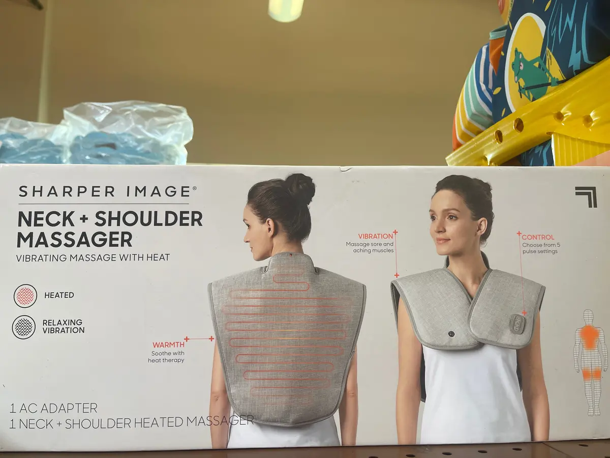 Sharper Image Heated Neck And Shoulder
Massager Wrap 1