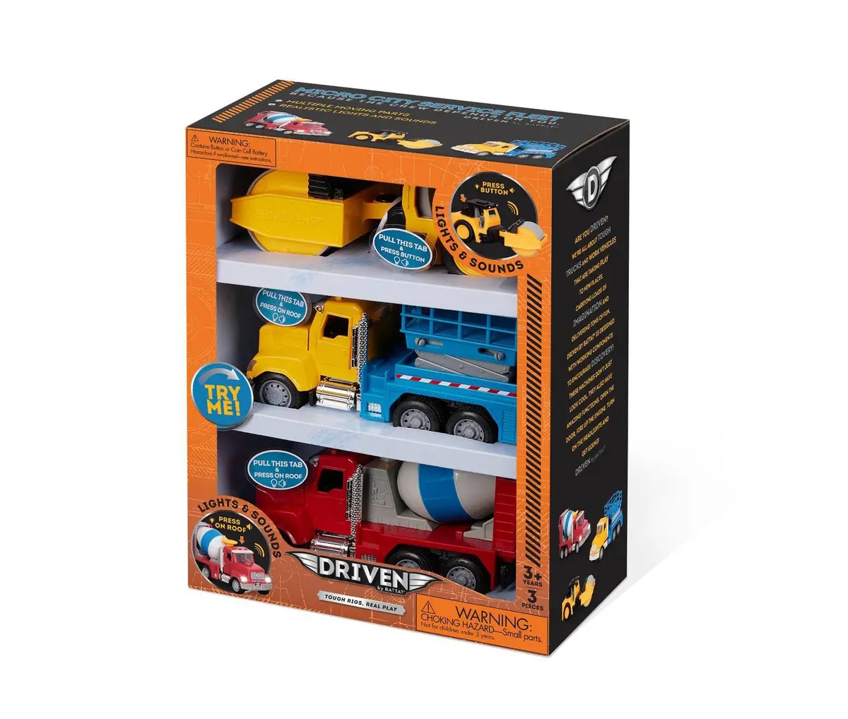 Driven Small Toy City Service Micro Fleet- 3Pk 1