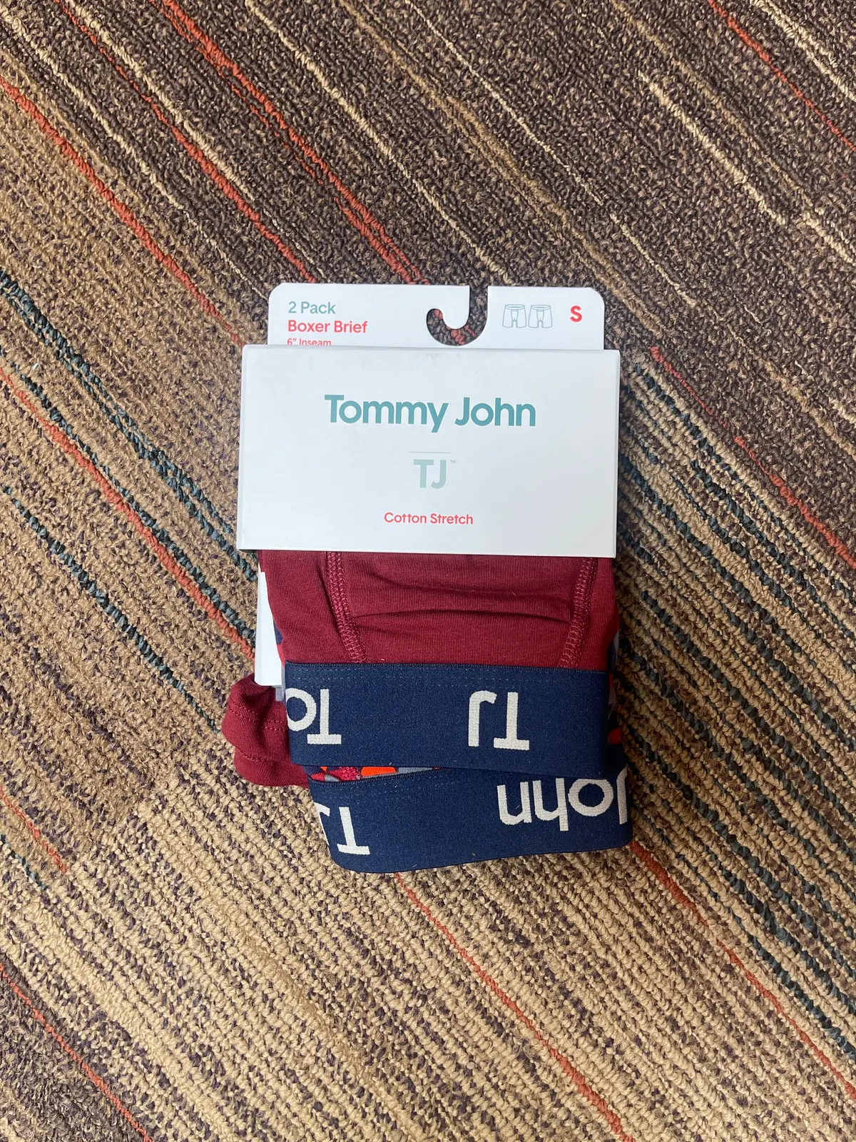 Tj | Tommy John™ Men's 6" Boxer Briefs 2Pk - Burgundy/Red S 1