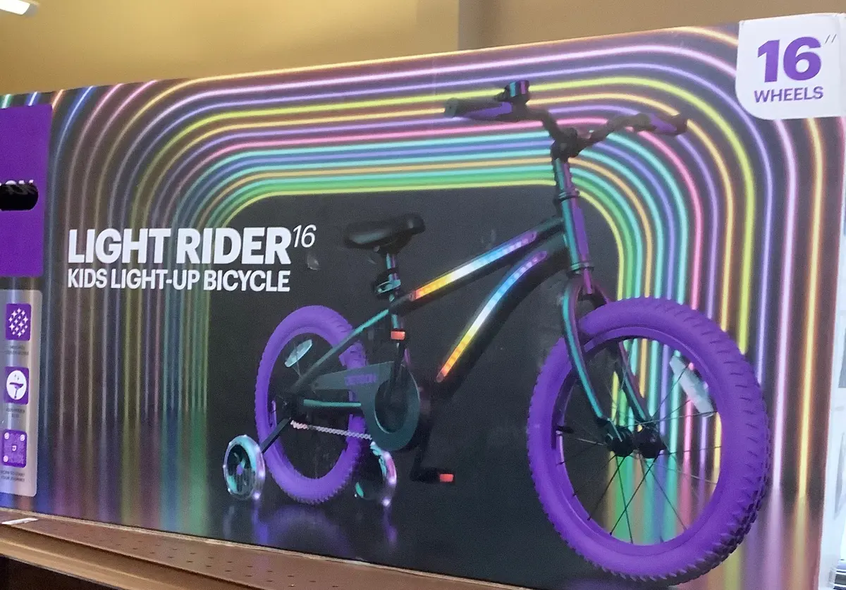 Jetson Light Rider 16" Kids' Light Up Bike - Black/Purple 1