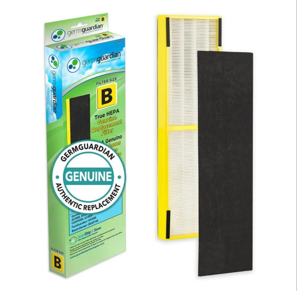 Germguardian Flt4825 Hepa Genuine
Replacement Filter B Air Purifiers For Ac4300/ Ac4800/Ac4900/Cdap4500/Ap2200 Series
Gray 1