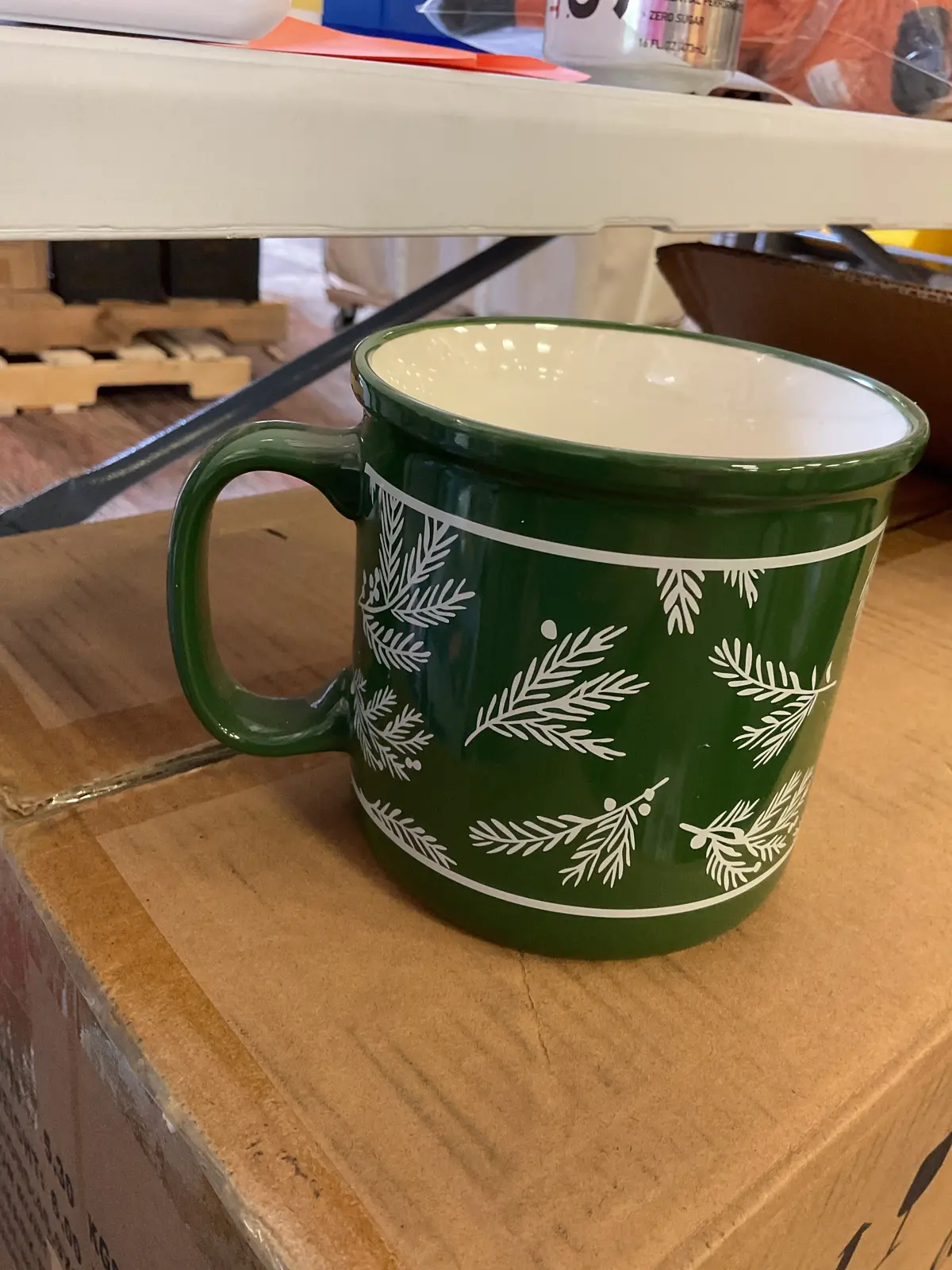 National Brand Christmas Mug Green - Clearance 1
