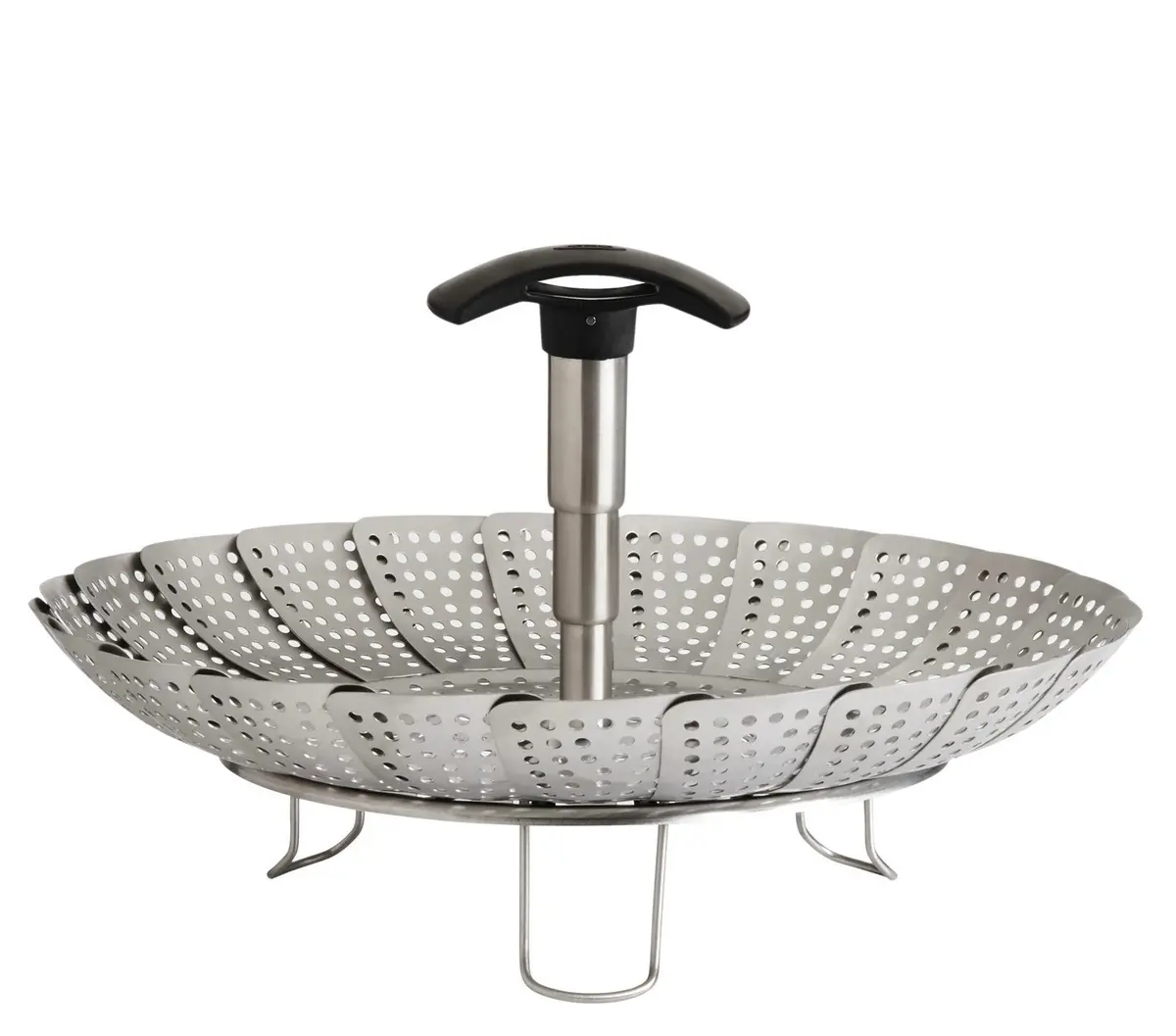 Stainless Steel Steamer With Extendable Handle 1