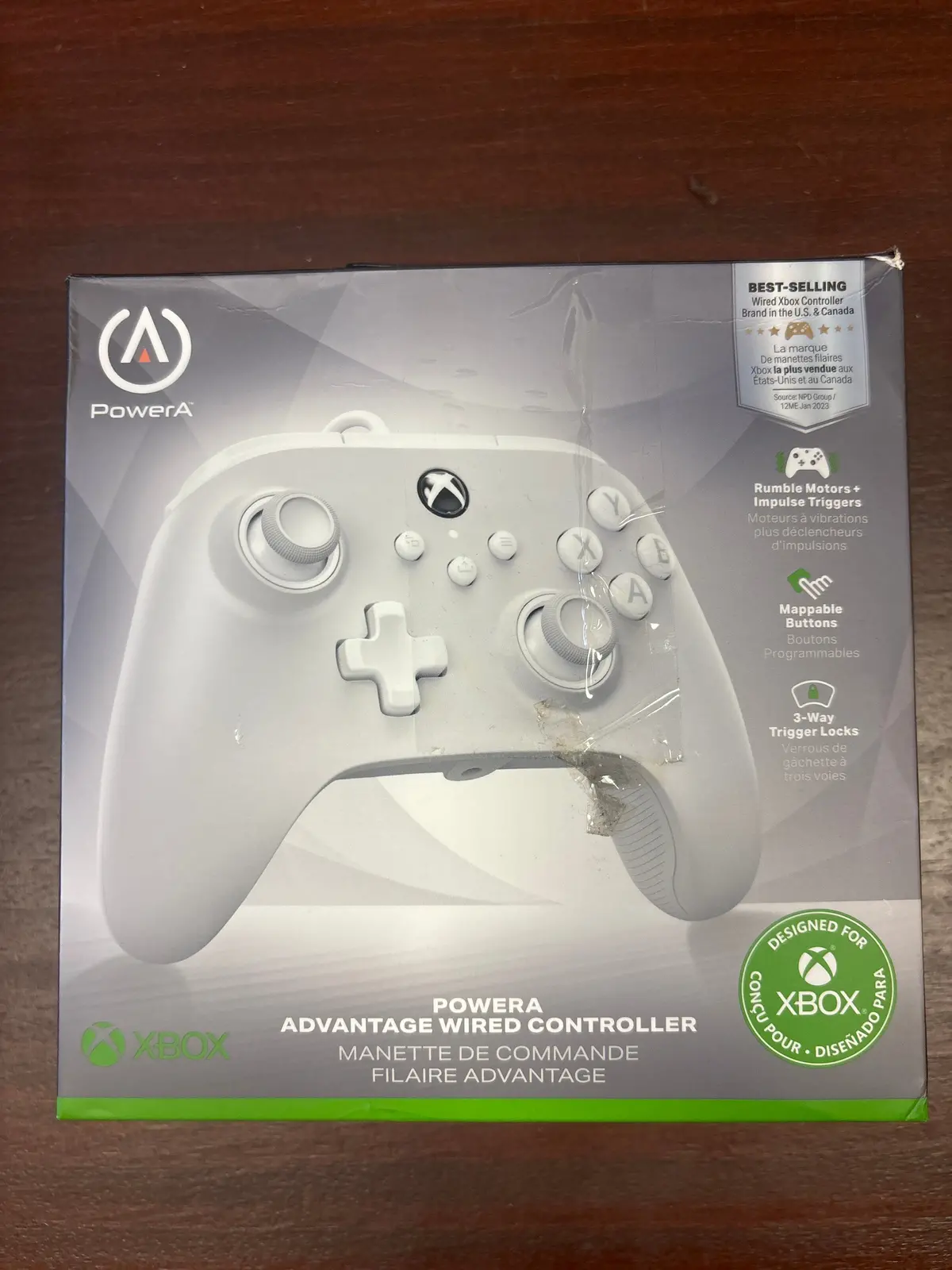 Powera Advantage Wired Controller For Xbox Series X|S - Mist (White) Open Box - Clearance 1