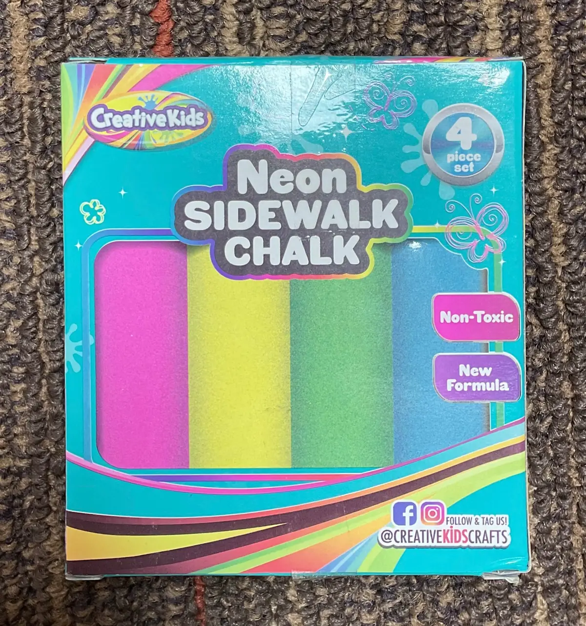Neon Sidewalk Chalk - 4 Piece Set 1