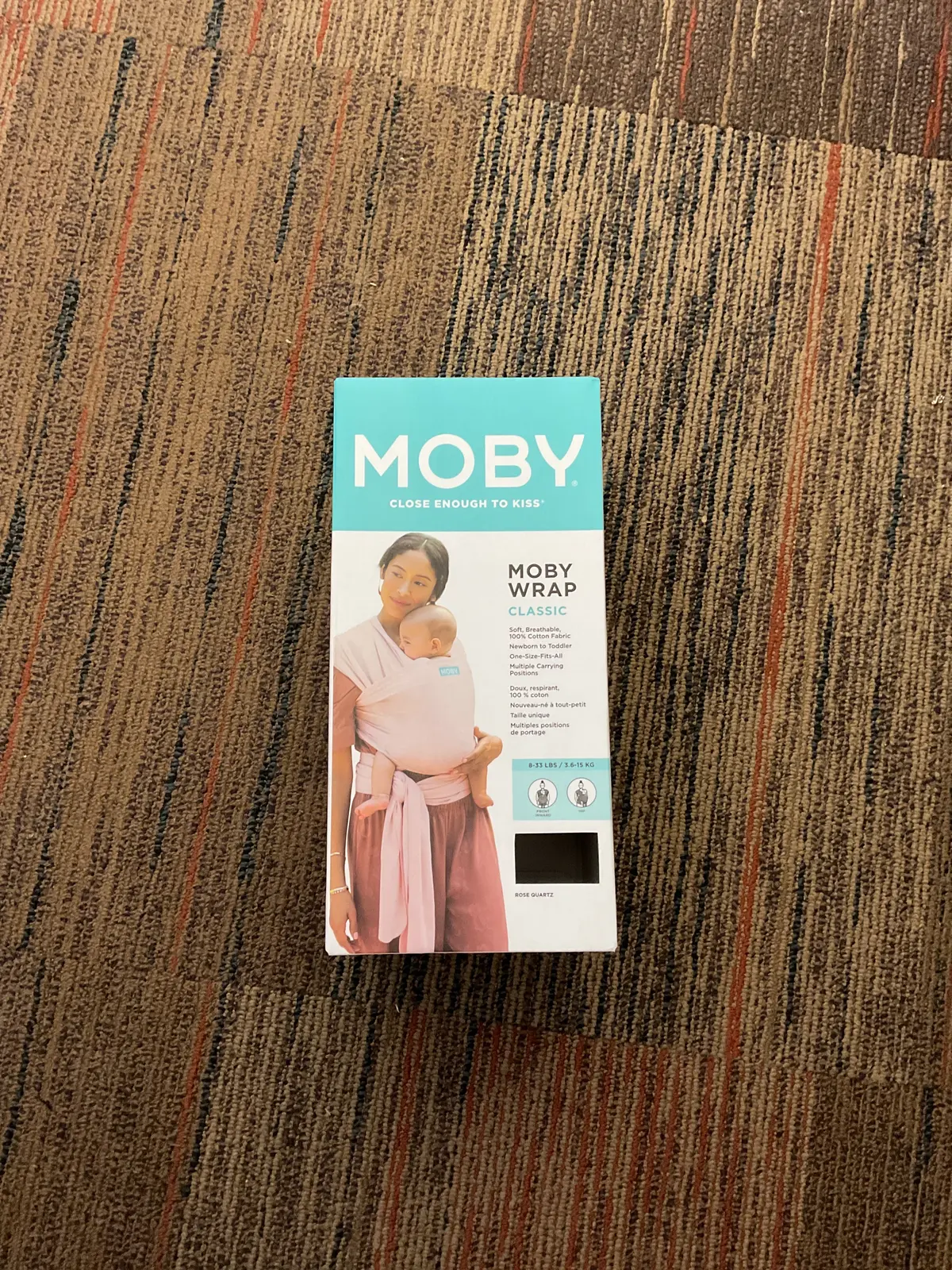 Moby Classic Wrap Baby Carrier - Rose Quartz 1