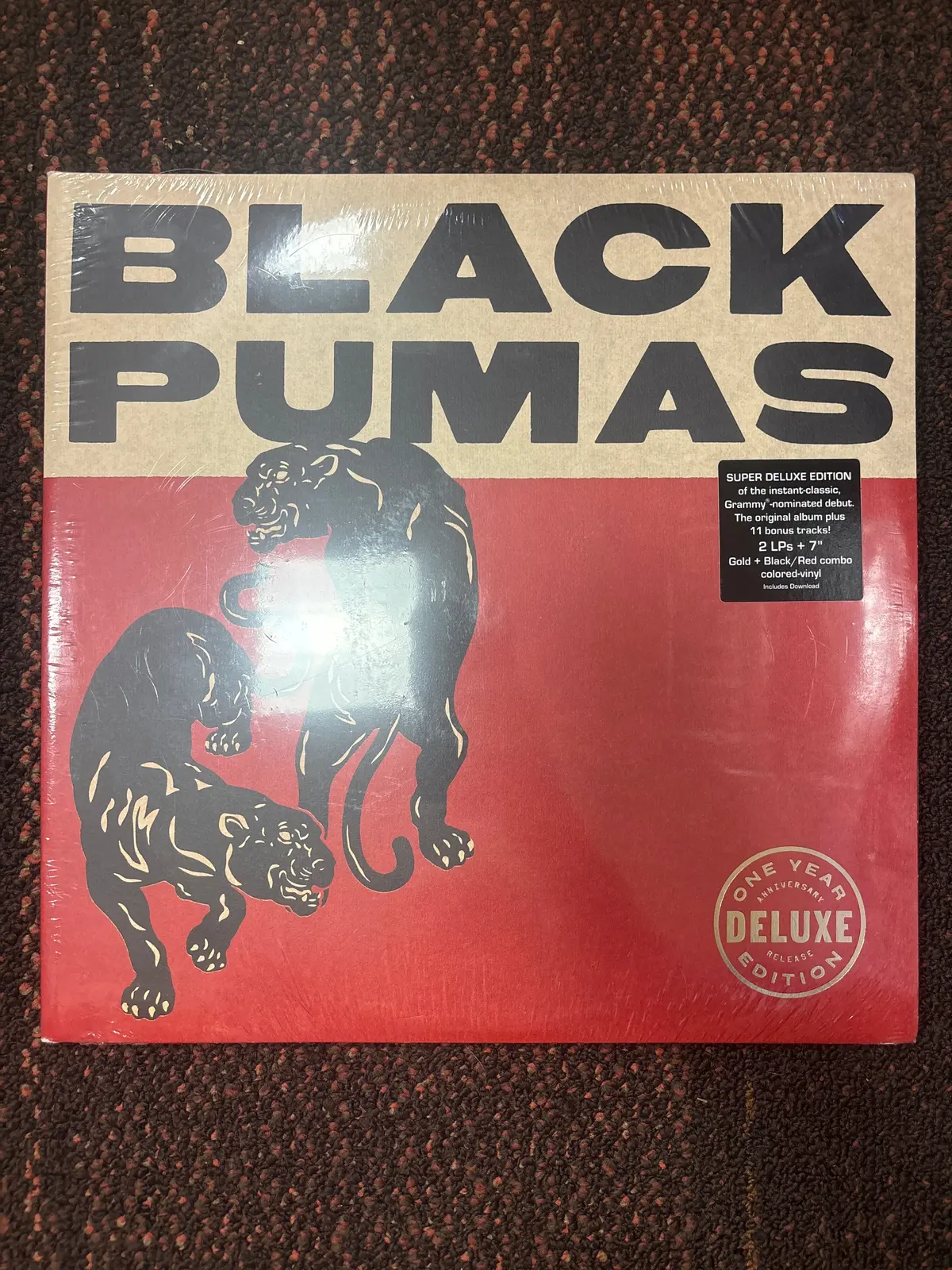 Black Pumas - Black Pumas (Deluxe Gold & Red/Black Marble 2 Lp) (Vinyl) Sealed 1