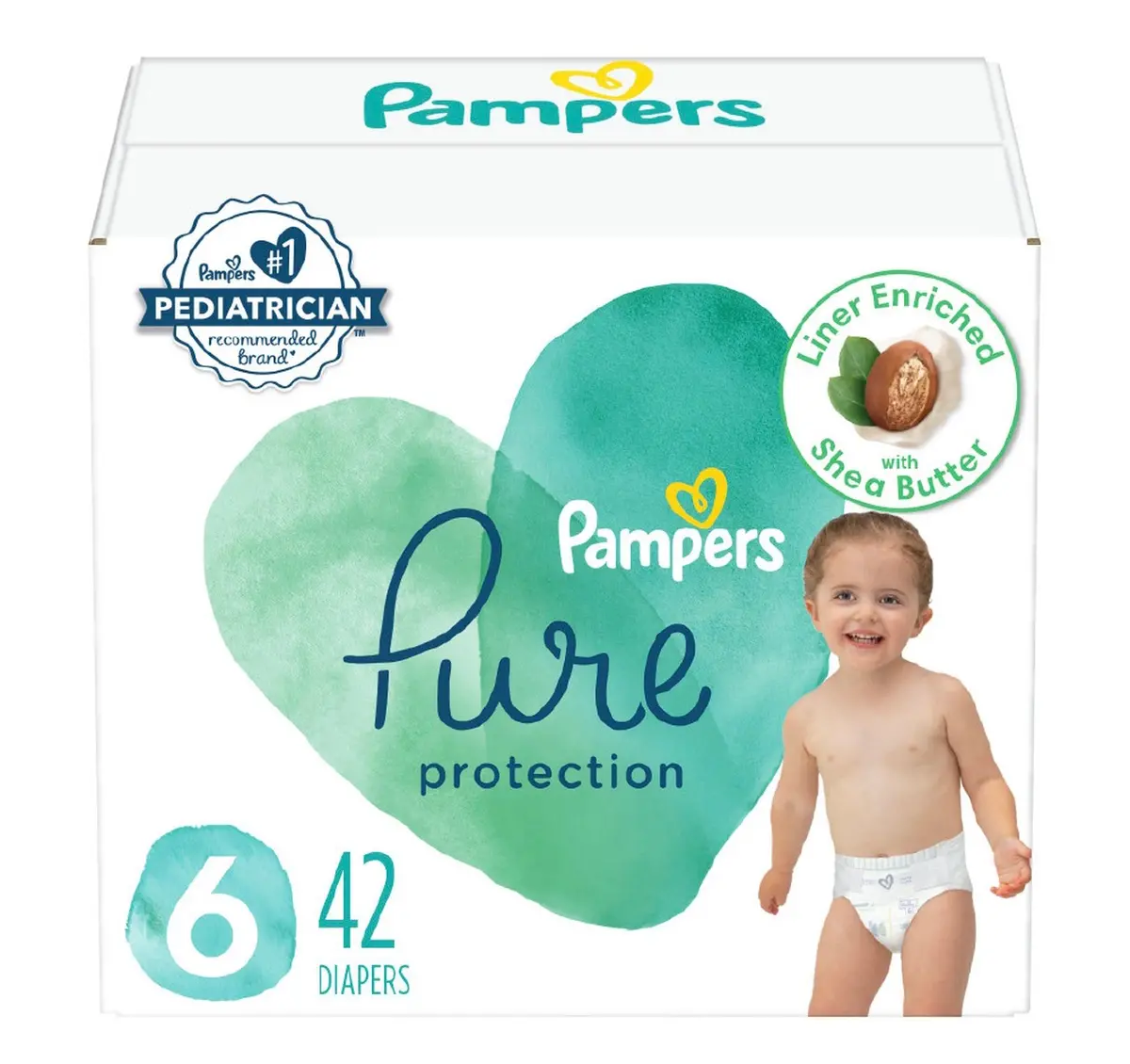 Pampers Pure Protection Diapers Super Rack  - Size 6 - 42Ct 1