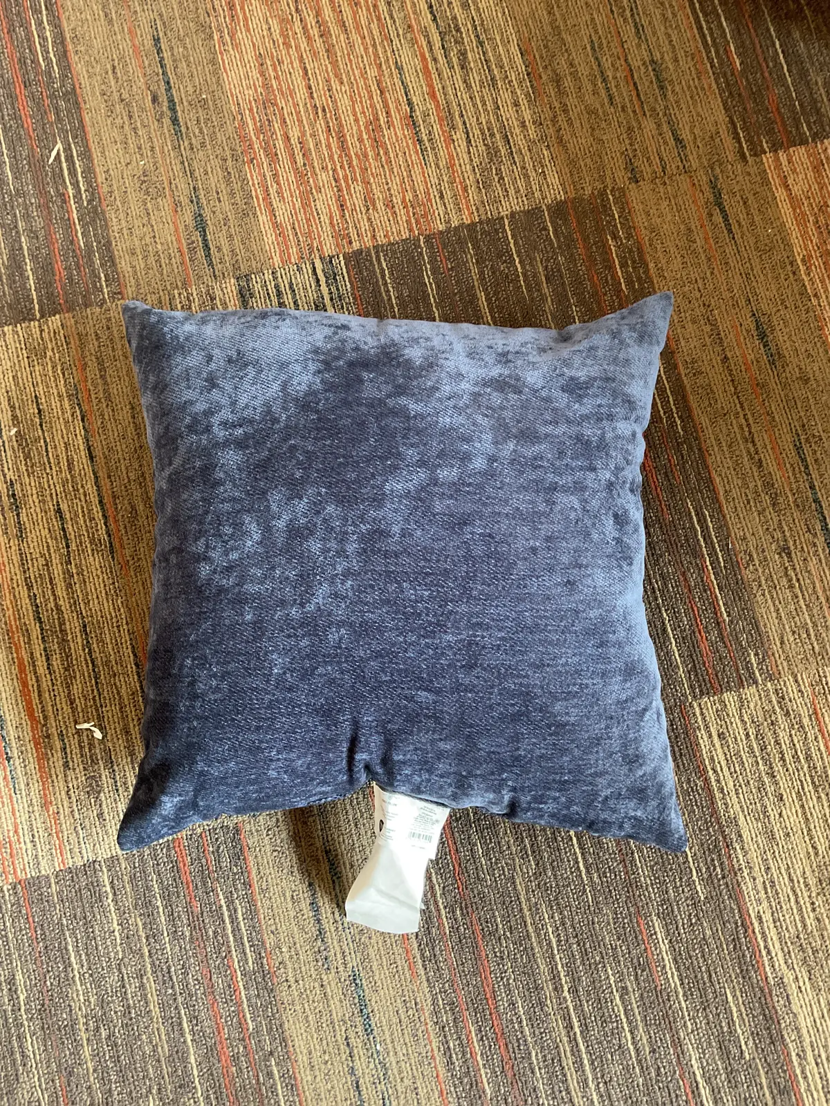 Oversized Chenille Square Throw Pillow Navy 1