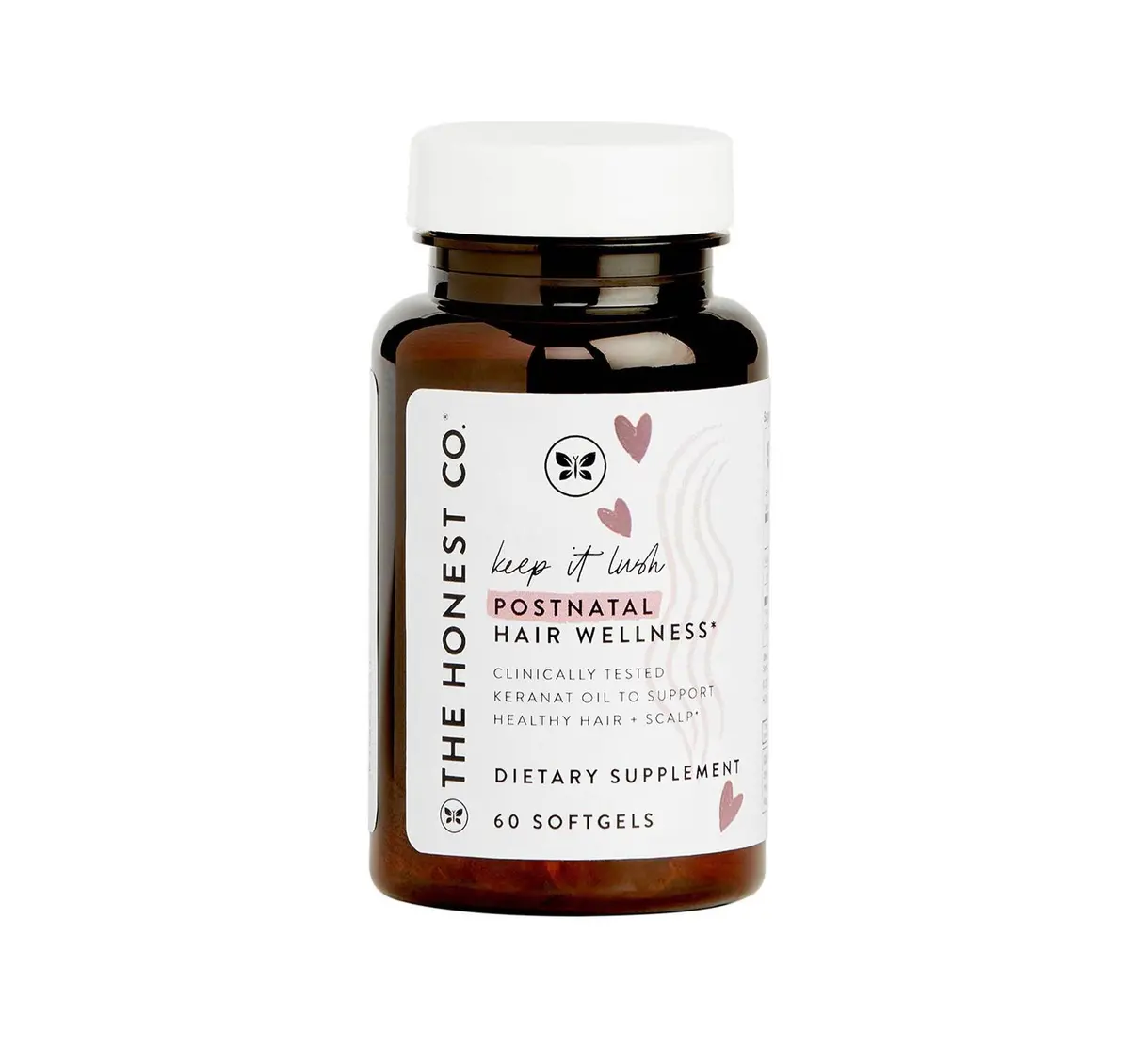 The Honest Company Honest Mama Keep It Lush Postnatal Hair Vegan Wellness Supplement - 60 Softgels 1