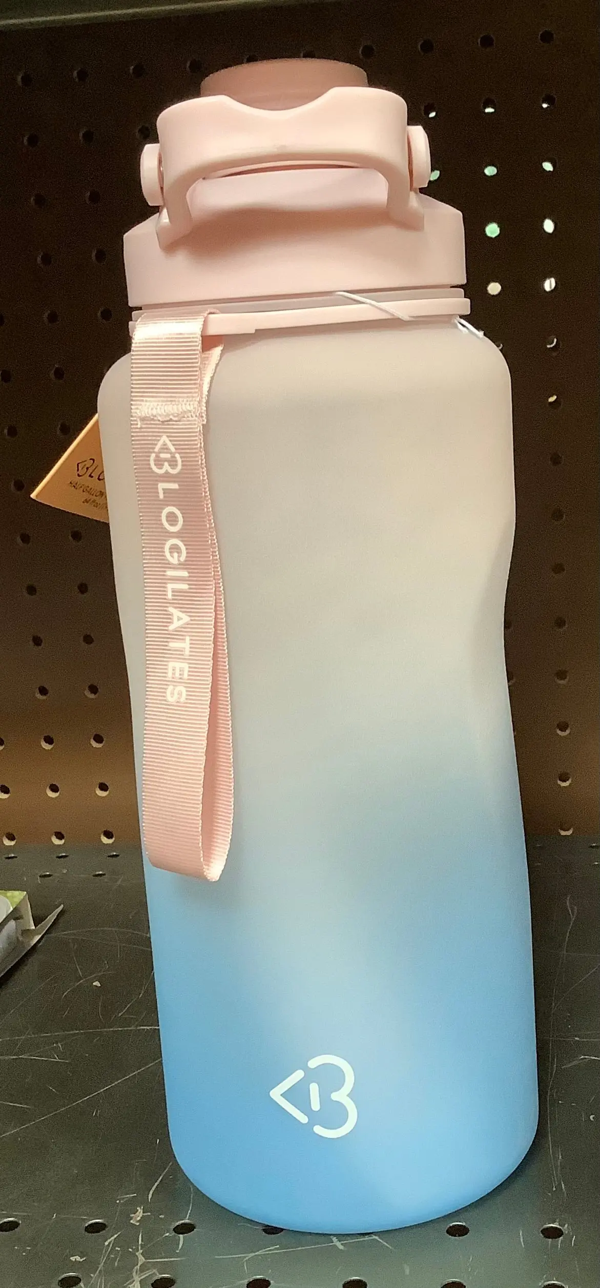 Blogilates 64Oz Half Gallon Plastic Water Bottle - Blue Ombre 1