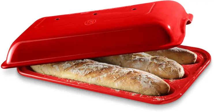 Emile Henry Broodbakvorm Voor 3 Baguettes Grand Cru - 36.5 X 23 X 10 Cm 1