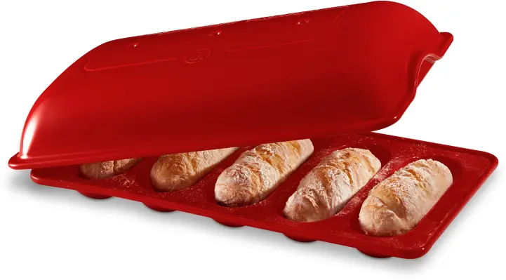 Emile Henry Broodbakvorm Voor 5 Mini Baguettes Grand Cru - 36 X 23 X 10.5 Cm 1