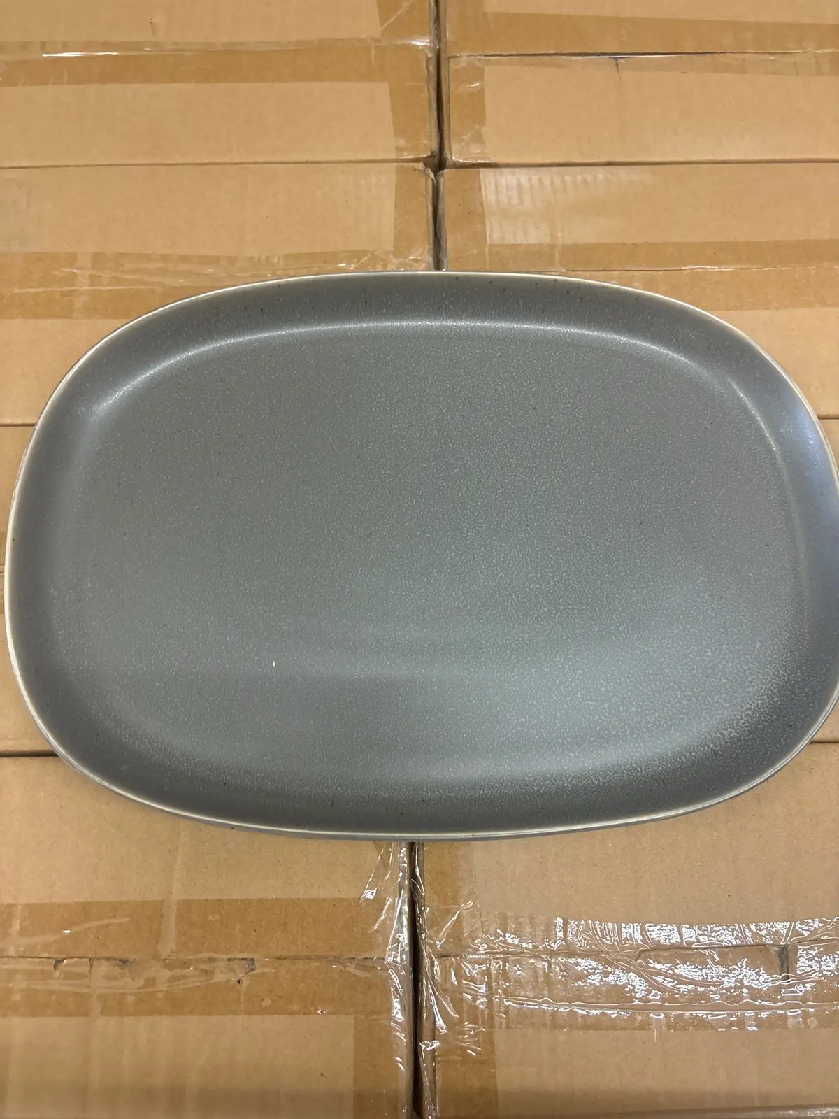 15”X10” Stoneware Tilley Serving Platter Bronze 1