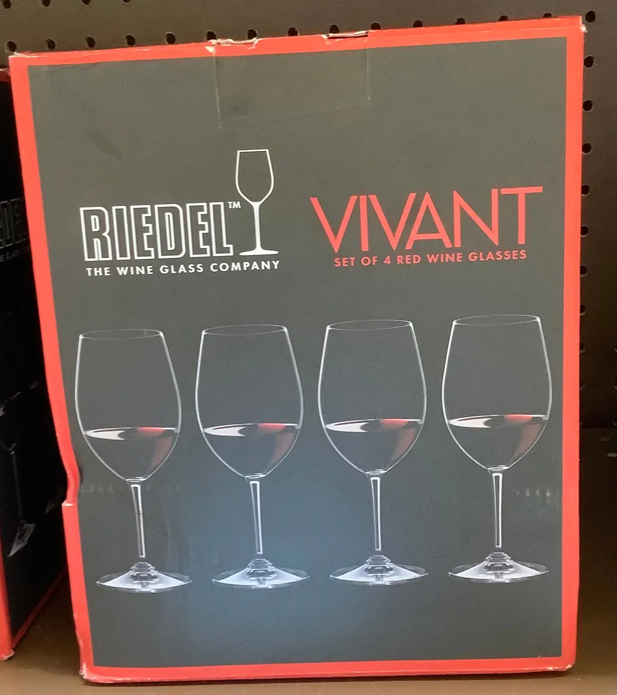Riedel Vivant 4Pk Red Wine Glass Set 19.753Oz (Slight Box Damage) 1