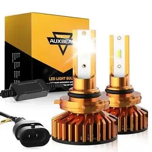 9006 Led Headlight Bulbs 52W 10000Lm F2 Series Mini Size 6500K Cool White |  2 Bulbs 1