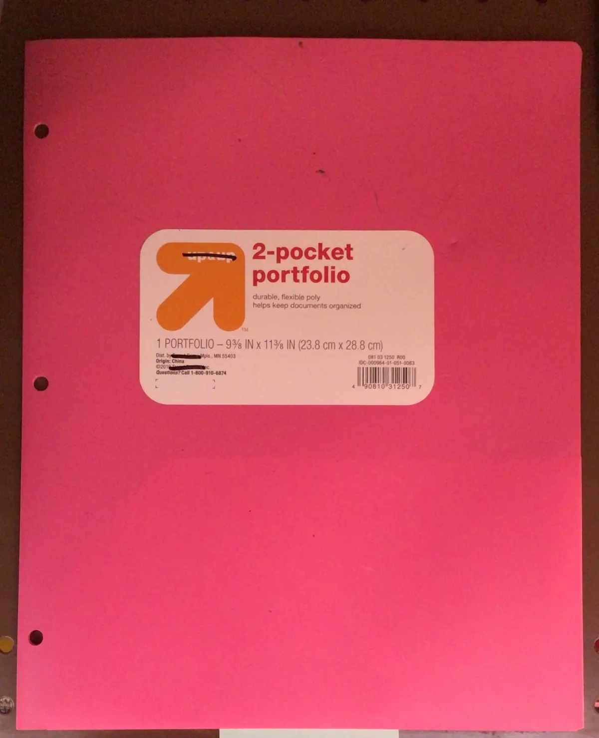 2 Pocket Plastic Folder- Pink 1