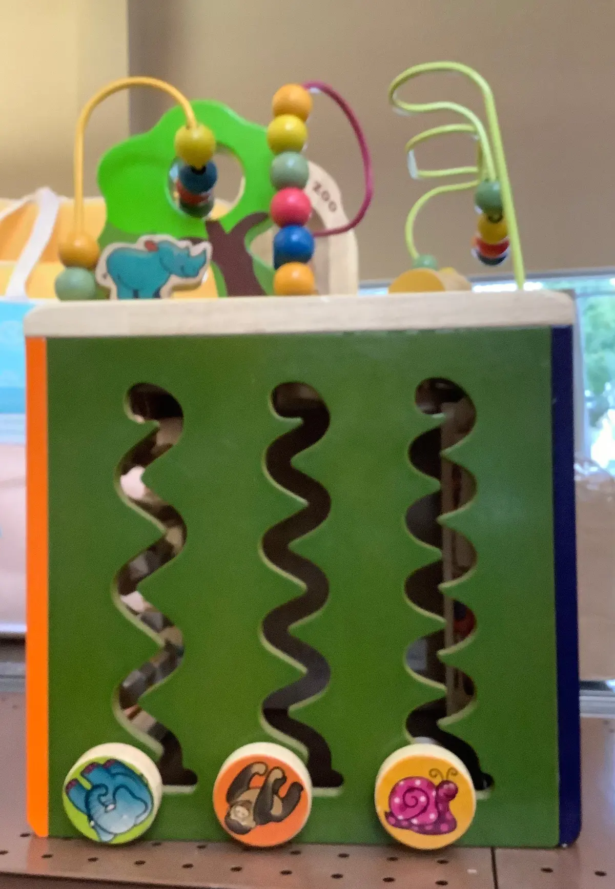 B. Toys Wooden Activity Cube - Zany Zoo 1