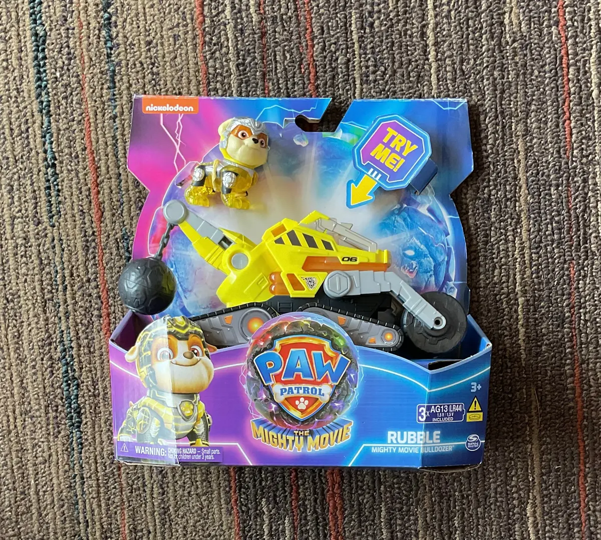 Paw Patrol: The Mighty Movie Bulldozer With Lights, Sounds & Rubble Figure, Ages 3+ 1