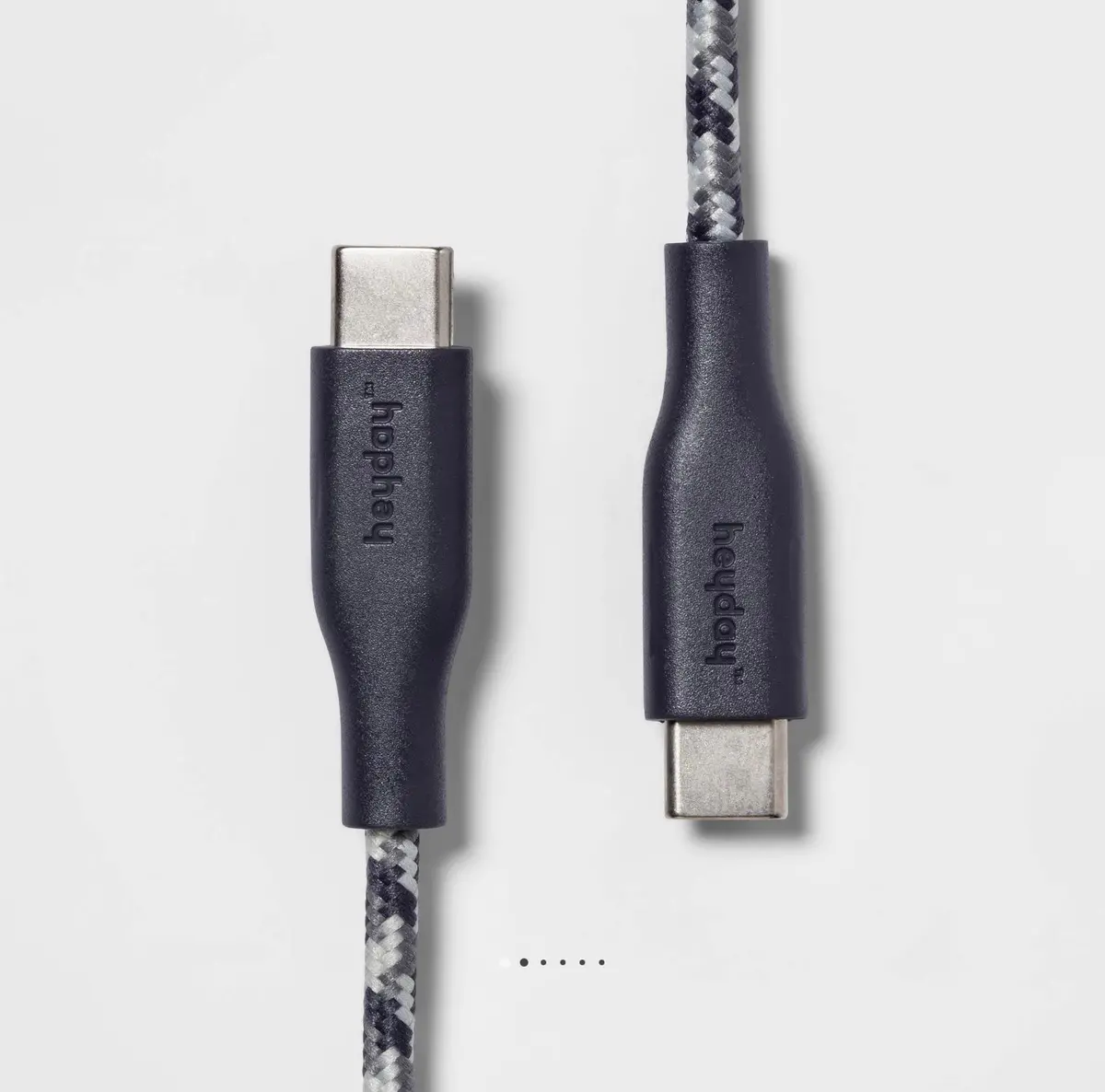 4” Usb-C To Usb-C Braided Charging Cable - Night Blue 1